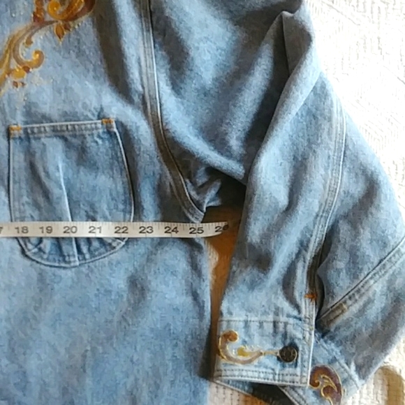 Sz XL Vintage Sunbelt Denim Handpainted Coat - Picture 7 of 8